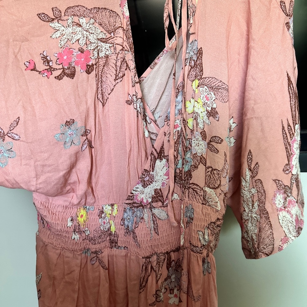 ODDY Pink Floral Dolman Sleeve Maxi Dress - Picture 7 of 7